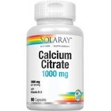 Цитрат кальция с витамином D-3, Calcium Citrate, Solaray, 1000 мг, 90 капсул, фото