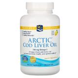Риб'ячий жир з печінки тріски, Cod Liver Oil, Nordic Naturals, лимон, арктичний, 1000 мг, 180 капсул, фото