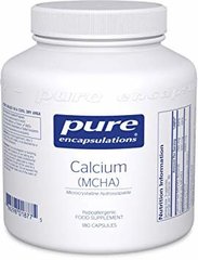 Кальций (MCHA), Calcium (MCHA), Pure Encapsulations, 180 капсул - фото