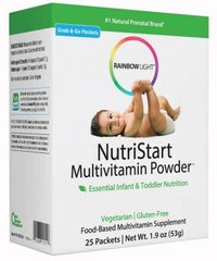 Мультивитаминный порошок для детей (пищеварение, иммунитет) NutriStart, Rainbow Light, 25 пак, 53 г - фото
