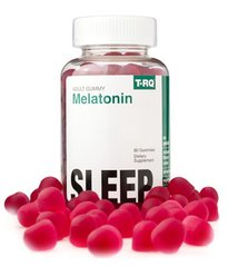 Мелатонін, Здоровий сон, смак полуниці, Melatonin, T-RQ, 60 жувальних цукерок - фото