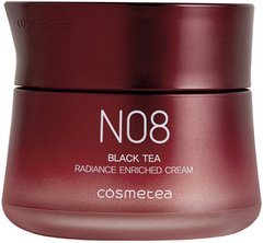 Насичений живильний крем для обличчя на основі чорного чаю, N08 Black Tea Radiance Enriched Cream, Cosmetea, 50 г - фото