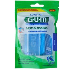 Зубна нитка Easy Flossers VIT-E, Gum, з фторидом 30 шт - фото