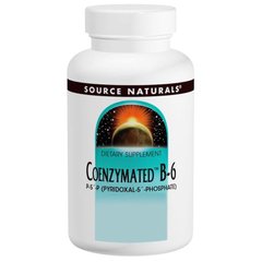 Вітамін В6, Coenzymated B-6, Source Naturals, коензимний, 25 мг, 120 таблеток - фото