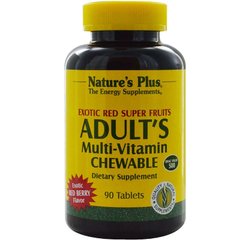Жувальні мультивітаміни для дорослих зі смаком екзотичних ягід, Nature's Plus, 90 таблеток - фото