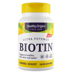Биотин, Biotin, Healthy Origins, 10,000 мкг, 60 капсул - фото
