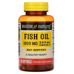 Риб'ячий жир з Омега-3, 1000 мг, 60 м'яких таблеток - фото