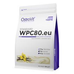 Протеїн Standart WPC 80, OstroVit, смак арахісова паста, 0,9 кг - фото