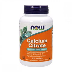 Цитрат кальция, Calcium Citrate, Now Foods, 100 таблеток - фото