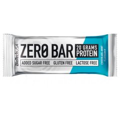 Протеиновый батончик ZERO Bar, BiotechUSA, вкус шоколада и ментола, 50 г - фото