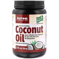 Кокосовое масло органическое, Coconut Oil, Jarrow Formulas, 946 мл - фото