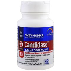 Противокандидное средство, Candidase, Extra Strength, Enzymedica, 42 капсулы - фото