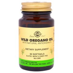 Масло орегано (Wild Oregano Oil), Solgar, 60 капсул - фото