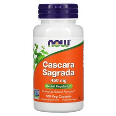 Каскара саграда, Cascara Sagrada, Now Foods, 450 мг, 100 капсул - фото