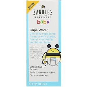Водичка от детских коликов, Gripe Water, Zarbee's, 118 мл - фото