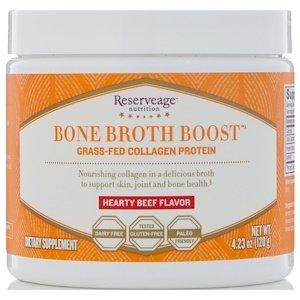 Коллагеновый белок, Bone Broth Boost, ReserveAge Nutrition, порошок, вкус говядины, 120 г - фото