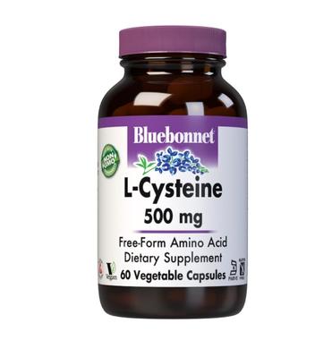 L-Цистеин 500 мг, L-Cystein, Bluebonnet Nutrition, 60 вегетаріанських капсул - фото