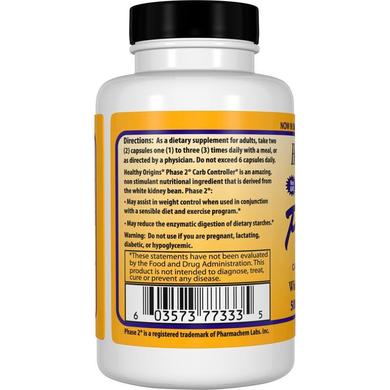Белая Фасоль Фаза 2, White Kidney Bean, Healthy Origins, экстракт, 500 мг, 90 капсул - фото