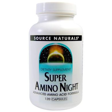 Амінокислотний комплекс для сну, Super Amino Night, Source Naturals, 120 капсул - фото