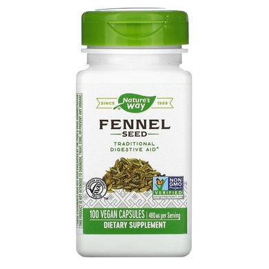 Фенхель, Fennel, Nature's Way, семена, 480 мг, 100 капсул - фото