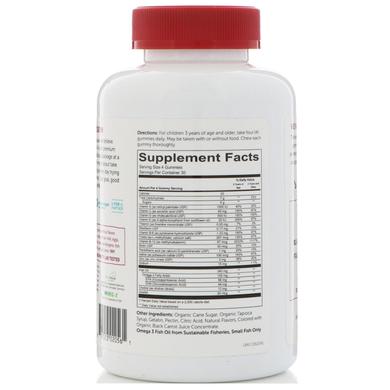 Мультивитамины + Омега-3 для детей, Multivitamin Omega 3 Vitamin D3, SmartyPants, вкус вишни, 120 жевательных конфет - фото