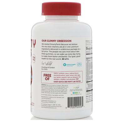 Мультивитамины + Омега-3 для детей, Multivitamin Omega 3 Vitamin D3, SmartyPants, вкус вишни, 120 жевательных конфет - фото