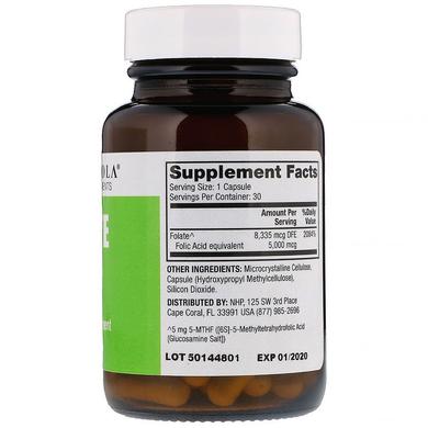 Фолат, Folate, Dr. Mercola, 5 мг, 30 капс - фото