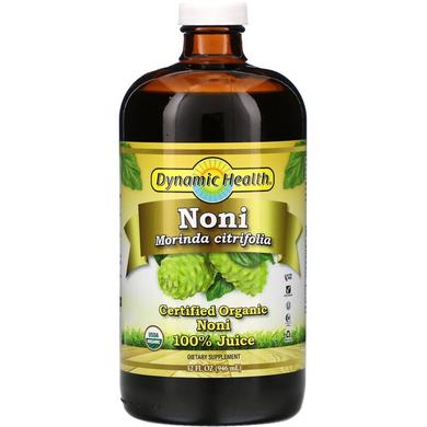 Сок нони, Noni Juice, Dynamic Health, органический натуральный, 946 мл - фото