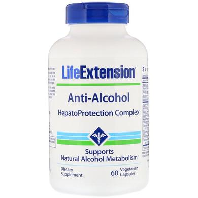 Антиалкогольный комплекс, Anti-Alcohol Complex, Life Extension, 60 вегетарианских капсул - фото