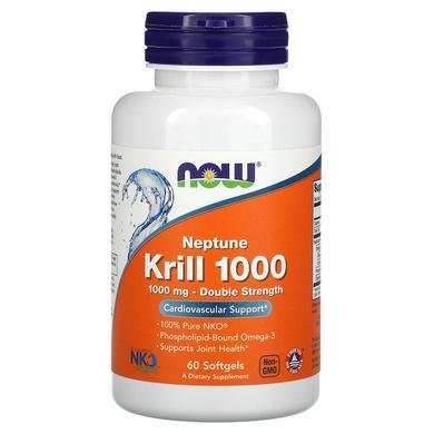 Масло кріля, Krill, Now Foods, 1000 мг, 60 капсул - фото