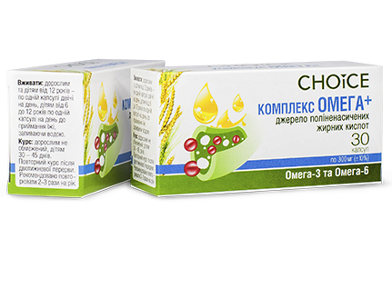 Комплексу Омега+, джерело поліненасичених жирних кислот, Choice, 30 капсул - фото