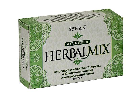 Мыло 24 травы для проблемной кожи, Synaa Herbal Mix, 75 г - фото