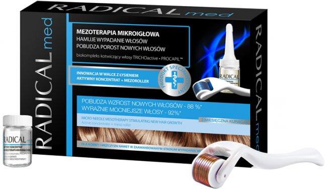 Набір Мезотерапія для стимуляції росту волосся (активний концентрат+мезороллер), Radical Med, Farmona - фото