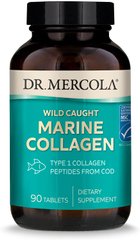 Морський колаген, Marine Collagen, Dr. Mercola, 90 пігулок - фото