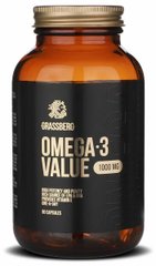 Омега-3, Omega-3 Value, Grassberg, 1000 мг, 90 капсул - фото