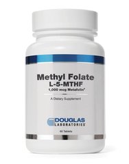 Метилфолат, Methyl Folate (L-5-MTHF), Douglas Laboratories 1000 мкг, 60 таблеток - фото