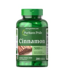 Корица, Cinnamon, Puritan's Pride, 500 мг, 200 капсул - фото