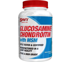 Комплекс для суставов и связок, Glucosamine Chondroitin MSM, SAN, 90 таблеток - фото