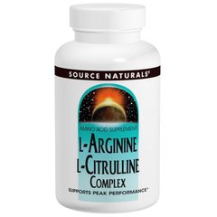 Аргинин, цитруллин (аминокислоты), L-Arginine L-Citrulline, Source Naturals, комплекс, 1000 мг, 240 таблеток - фото