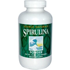Спирулина, Spirulina, Source Naturals, порошок, 454 г - фото