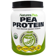 Гороховий протеїн, Pea Protein, Nature's Plus, органік, 500 г - фото