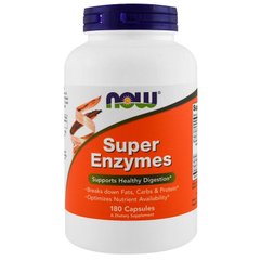 Пищеварительные ферменты, Super Enzymes, Now Foods, 180 капсул - фото