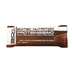 Протеїновий батончик, Proteinissimo, чорний шоколад, Scitec Nutrition , 50 г - фото
