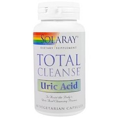 Очиститель мочевой кислоты, Total Cleanse Uric Acid, Solaray, 60 капсул - фото