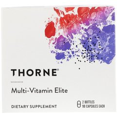 Мультивитамины элит, Multi-Vitamin Elite, Thorne Research, 2 бутылки по 90 капсул - фото