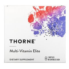 Thorne Research, Multi-Vitamin Elite, мультивитамины для приема утром и вечером, 2 флакона, по 90 капсул (THR-00708) - фото