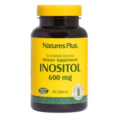 Инозитол замедленного высвобождения, Nature's Plus, 600 мг, 90 таблеток - фото