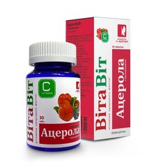 Ацерола з подсластителем, ВітаВіт, 500 мг,  30 таблеток - фото