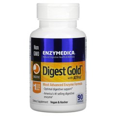 Травні ферменти, Digest Gold with ATPro, Enzymedica, 90 капсул - фото