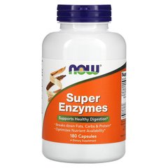 Пищеварительные ферменты, Super Enzymes, Now Foods, 180 капсул - фото